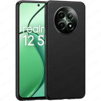 Funda + Protector Cristal Templado Opcional Para REALME 12 5G / 12X 5G Carcasa Forro Protector, Gel TPU Silicona Suave Flexible Mate, Color Negro, Ajuste Perfecto, Acceso Conectores Carga Auriculares, Meloenvias mle18 - details 0