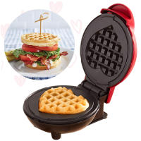 Mini Horno De Waffles En Forma De Corazón Multifuncional Hornear Maquina De Desayuno Tostador Doble Cara Portátil Superficie De Cocción Antideslizante - details 1