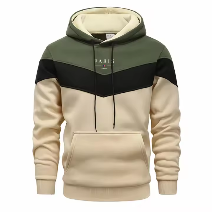 Suéter De Punto Con Capucha Para Hombres Otoño Invierno Manga Larga Deportiva Estilo Hip Hop Marca PARIS Poliéster Talla S-4XL Colores Variados - 1