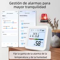 Sensor De Temperatura Y Humedad Inteligente ZigBee Tuya Con Pantalla LCD Iluminada Compatible Con Google Assistant Necesita Hub Tuya Zigbee - details 8