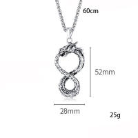 Collar Unisex De Acero Titánico Con Perla Cadena Y Pendiente Domineando Estilo Retro Moda Accesorios De Metal Para Hombres Y Mujeres - details 1