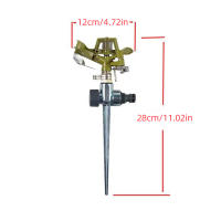 Aspersor de Jardín de impo, aspersor de césped de Impacto Resesto de 360 Grados, rociador de Riego con Punta de metal para Regar plantas, Flores y verduras, aspersor oscasante - details 1