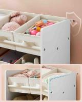 Estantería Infantil para Juguetes con 9 Cajas de Almacenamiento de Tela No Tejida - Espaciosa y Organizada, 29.5x62.5x60 cm - details 4