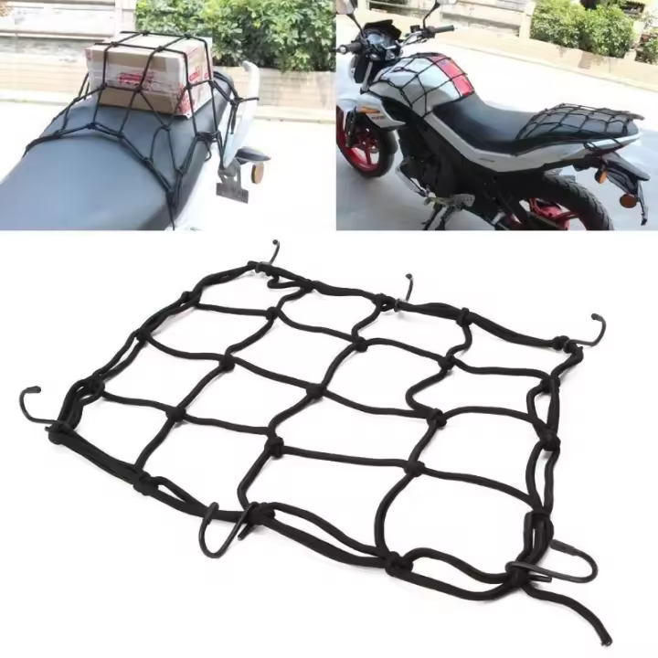 Red De Equipaje Para Motocicleta De Alta Calidad Con 6 Gancho Ajustable Para Tanque De Combustible Y Carga Moto Accesorios De Viaje - 1