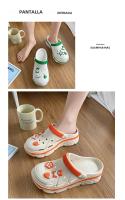 Sandalias De Verano Para Mujer 2024 Con Suela Gruesa EVA Antideslizante DIY Holes Diseño Lindo Y Solido Sandalias Y Zapatillas De Playa - details 7