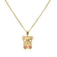 Encanto collar con colgante de oso y Luna para mujer y niña, joyería de circonia cúbica, Animal, Punk, fiesta de boda, regalo - details 0