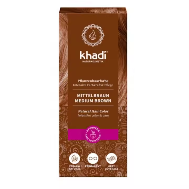 Khadi Henna Bio Castaño Medio 100g - 1