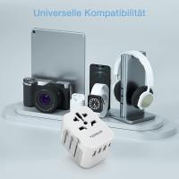 TESSAN Adaptador De Viaje Universal Con USB Y Tipo C Cargador De Pared Todoterreno Para Viaje a EU UK AUS Adaptador De Enchufe Internacional - details 5