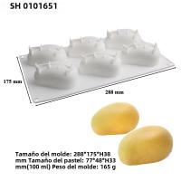 Molde De Galletas De Silicona SHENHONG Con Diseño De Frutas Mousse De Naranja Manzana Pera Mango Durazno Herramientas De Decoración De Postres - details 4