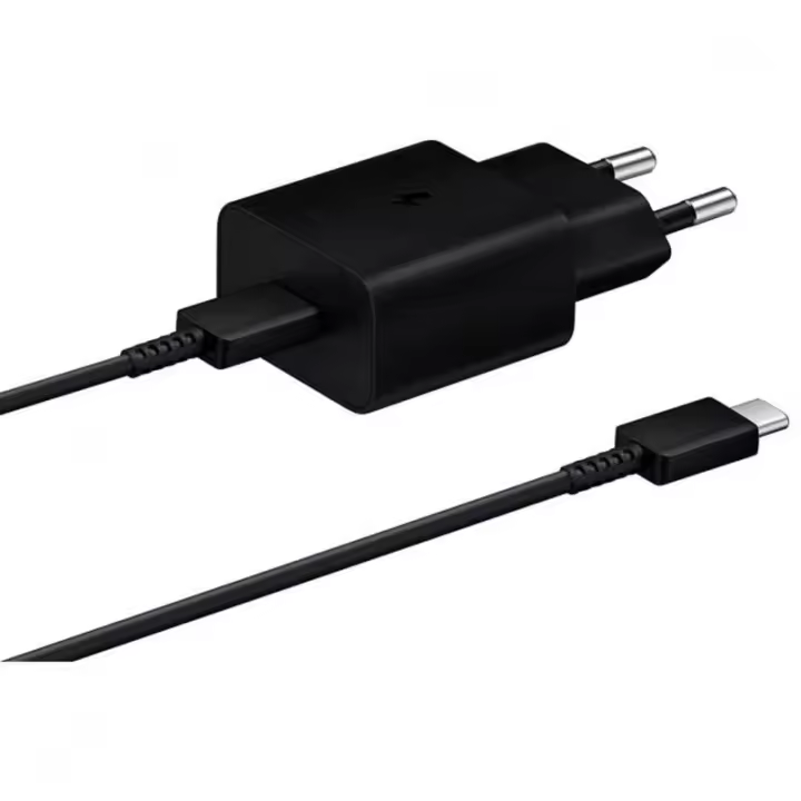 CARGADOR SAMSUNG EP-T1510 USB TIPO C  NEGRO + CABLE USB TIPO C 15W - 1
