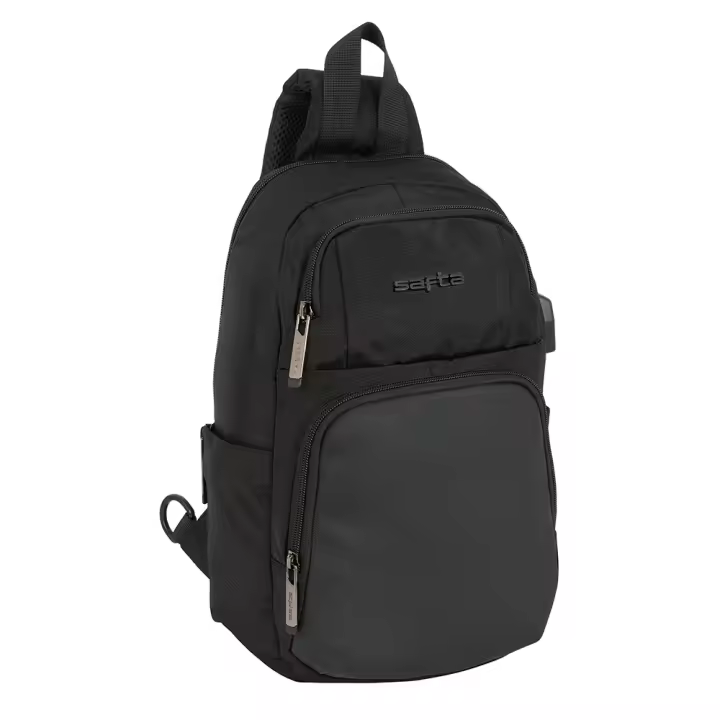 MINI MOCHILA 1 HOMBRERA TABLET 11''+USB SAFTA BUSINESS "BLACK" - 1