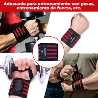 Muñequera Crossfit Under Armour Elástica Firme - Protección Boxeo Calistenia Halterofilia - Rojo Azul Verde Morado - details 2