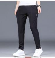 Pantalones Casuales Para Hombre De Seda Helada Verano Negro Gris Delgados Negocios Casual Elasticidad Transpirables Rectos Deportivos - details 13