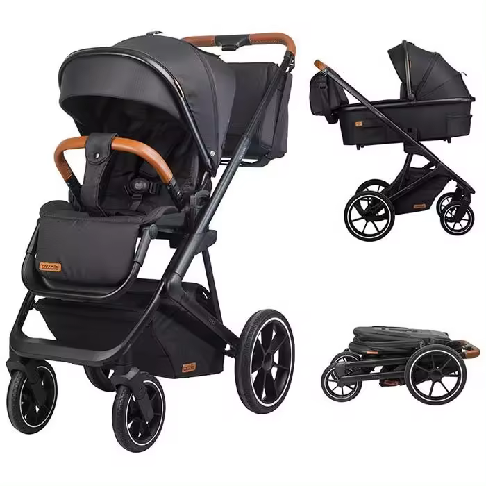 Carrinho bebé 2 em 1 convertível Coccolle Nessia Diamond black - 1