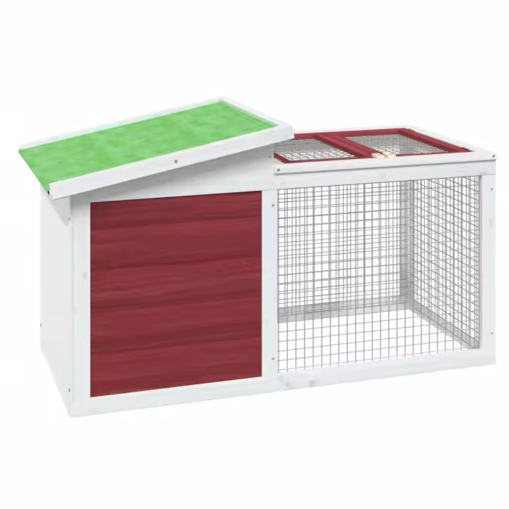 vidaXL Conejera Jaula al Aire Libre para Conejos Color Gris,  Marrón,  Moca y mas - 1