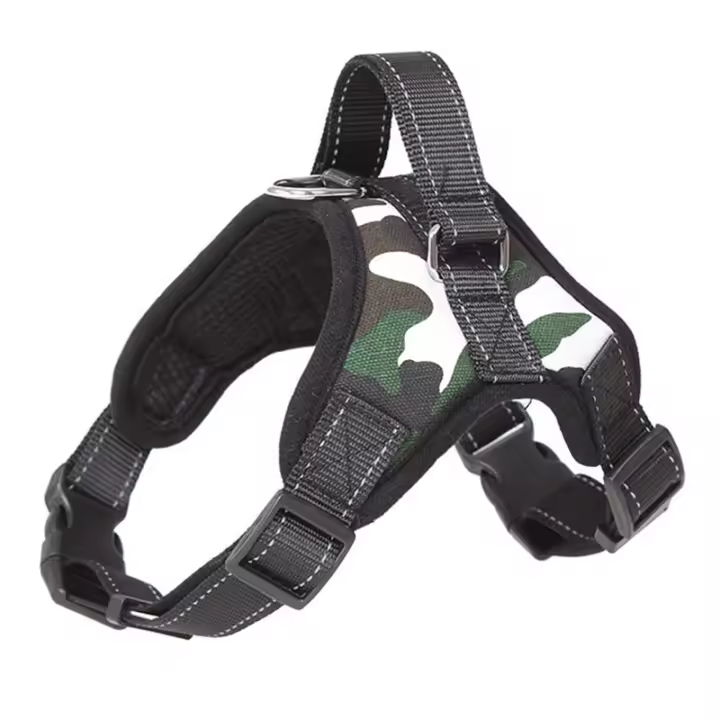 Harnés Para Perros Reflectante Ajustable Sin Pull Para Caminar Y Entrenamiento Para Pequeños Medianos Grandes Y Grandes Perros Con Correa De Pecho - 1