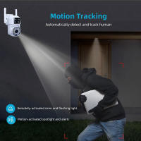 Cámara De Seguridad IP Wifi Exterior 360 Grados Grabación De Video Sin Cable Protección Para El Hogar Con Visión Nocturna Y Alarma Local - details 3