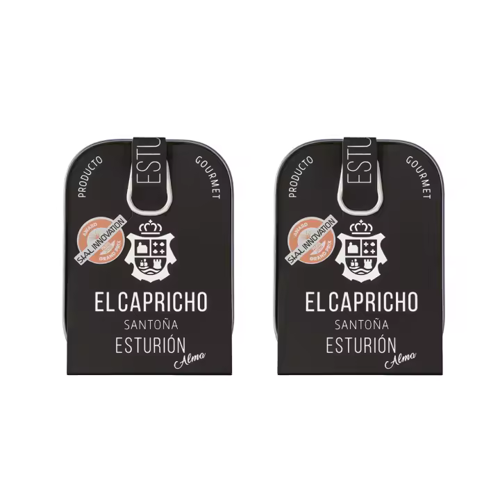 Esturión, Aceite de Oliva Virgen Extra - EL CAPRICHO - Santoña, Peso: 110 g Neto, 80 g Escurrido - 1