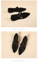 Zapatos Planos Retro Para Mujer De Cuero Suave Francés Estilo Small Fragrant Punta De Dedo Zapatos Planos Con Suela Suave Para Verano Casual - details 16