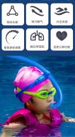 Snorkel frontal para niños, entrenamiento de natación, respiración subacuática sin humedad, tubo de buceo - details 2