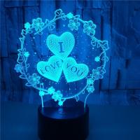 Lámpara De Noche 3D Nighdn 'I LOVE YOU' Regalo De San Valentín Para Novios Luz LED Colorida Decoración De Habitación Romántica Forma De Corazón - details 9