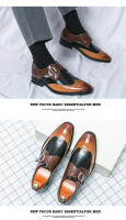 Nuevos Zapatos De Cuero Para Hombre Loafers Formales Casuales Con Hebilla Talla Extra Grande 46 47 48 Estilo Británico - details 7