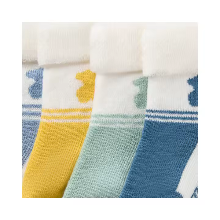 Set 4 calcetines de bebé colores Logo Tous - 1