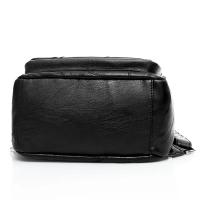 Mochila De Mujer De Cuero De Alta Calidad Diseñadora Bolso De Moda Para Escuela Y Viajes Gran Capacidad Multifuncional Con Cierre De Cremallera - details 7