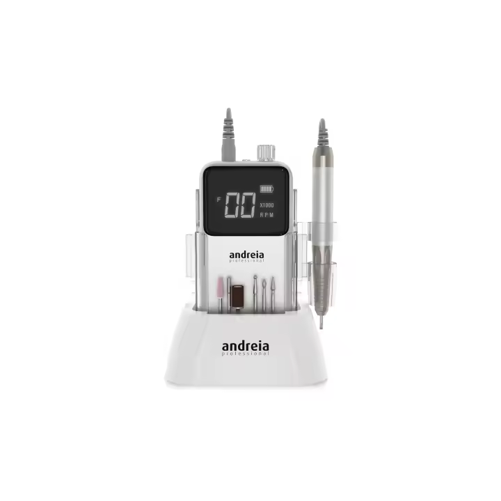 Andreia Professional Brushless Drill Torno Portátil Profesional Pulidor de Uñas - Torno de Uñas Portable para Manicura Rotación Ajustable de 0 a 35.000rpm - 1
