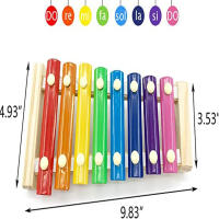 Xilofón De Madera Para Pájaros Accesorio Colgante Para Jaula De Periquito Pato Pollo Con 8 Teclas Instrumento Musical Para Canarios Macacos Hens - details 5