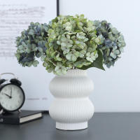 Hiedra Artificial De Otoño Estilo Retro Para Decoración De Mesa De Comedor Hogar Boda Hotel Flor De Imitación De Seda Hydrangea - details 0