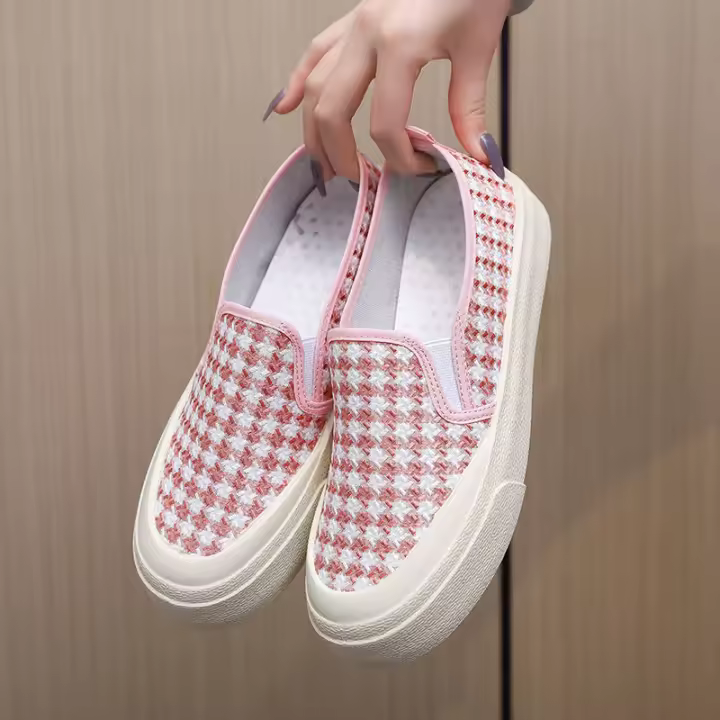 Zapatos Casuales Para Mujer De Primavera Y Otoño Moda Coreana Zapatos De Lona Cómodos Para Estudiantes Con Punta Redonda Y Antideslizante - 1