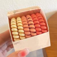 6pcs/lot Cinturones Elásticos De Cabello Coloridos Accesorios De Cabello De Goma Teléfono Múltiples Funciones Moda Para Mujer - details 3