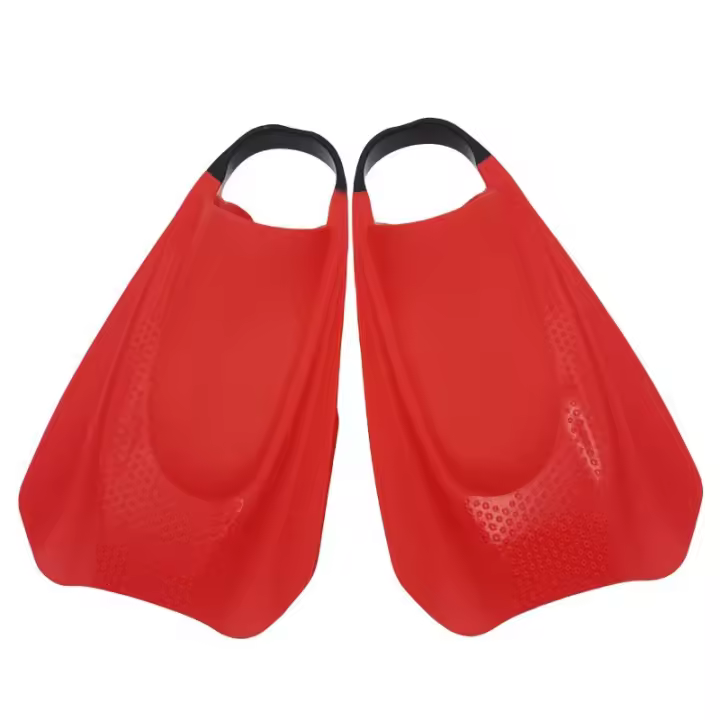Nuevo juego de pies de silicona para entrenamiento de natación, aletas especiales para braza, estilo libre, profesionales, dobles aletas cortas, ligeras. - 1