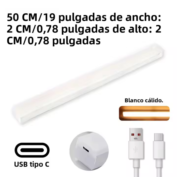Lámpara LED Recargable Por Sensor De Movimiento 1PC Luz Nocturna Wireless Para Armario Escalera Instalación Self-Contained Incluye Batería Y Bulbo - 1