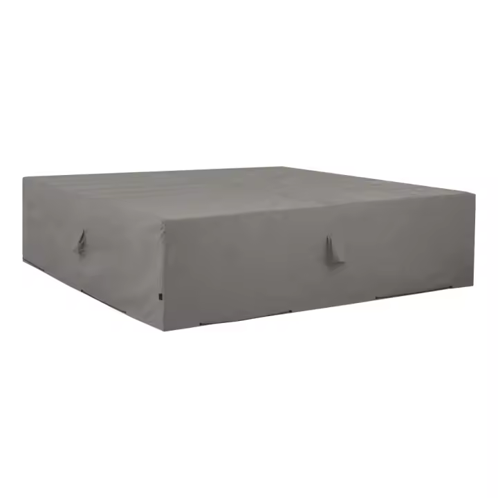 Madison Funda para juego de muebles de jardín gris en dimensiones 210x200x70 cm/255x255x70 cm | almacenamiento funcional diseño moderno para baño dormitorio sala - 1