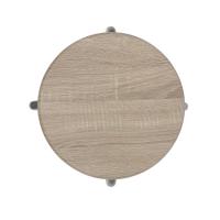 The Secret Home - Taburete de Metal con Base de Madera - Banqueta Apilable - Alto. 45 cm x Diámetro. Ø30 cm - details 1