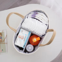 Cesta De Almacenamiento Para Bebé Dividida Portátil Suministro De Botella Y Pañales Fácil De Llevar Para Madres E Infantes - details 2