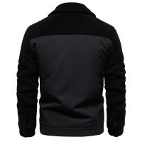 Chaqueta de retales para hombre, chaqueta informal de lana de cordero de alta calidad, talla europea, otoño e invierno, 2024 - details 12