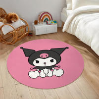 Alfombra Redonda MINISO Sanrio Kuromi Antideslizante Lavable Máquina Para Alfombra De Baño Dormitorio Sala De Estar - details 6
