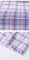 Camisa a Cuadros De Algodón Puro 100% Para Hombres Cuello En V Manga Larga Estilo Casual Comodidad Oficina Trabajo Formal - details 12
