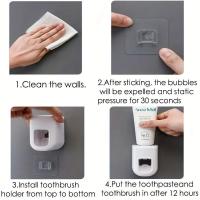 Nuevo Dispensador De Pasta De Dientes Automático Impermeable Soporte De Pared Herramientas De Baño Accesorios Organizador De Pasta De Dientes - details 5