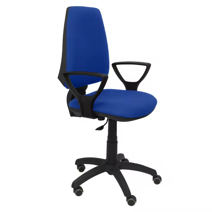 Silla de Oficina Ergonómica Piqueras Y Crespo Elche CP Bali Azul con Brazos Fijos y Ruedas de Parqué - 1