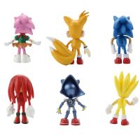 Nuevo Set De 6 Figuras Pequeñas De Sonic Mini Juguete De PVC Características De Echidna Sombrilla Y Cola Para Niños Regalo De Cumpleaños Modelo De Animal 5-6cm - details 4