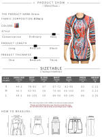 Vestido Colorido Y Vintage Para Mujer Con Estampado De Gato Extraño Manga Larga Cuello Redondo Elástico Ajustado De Tendencia 2023 Para Otoño Streetwear Festival - details 0