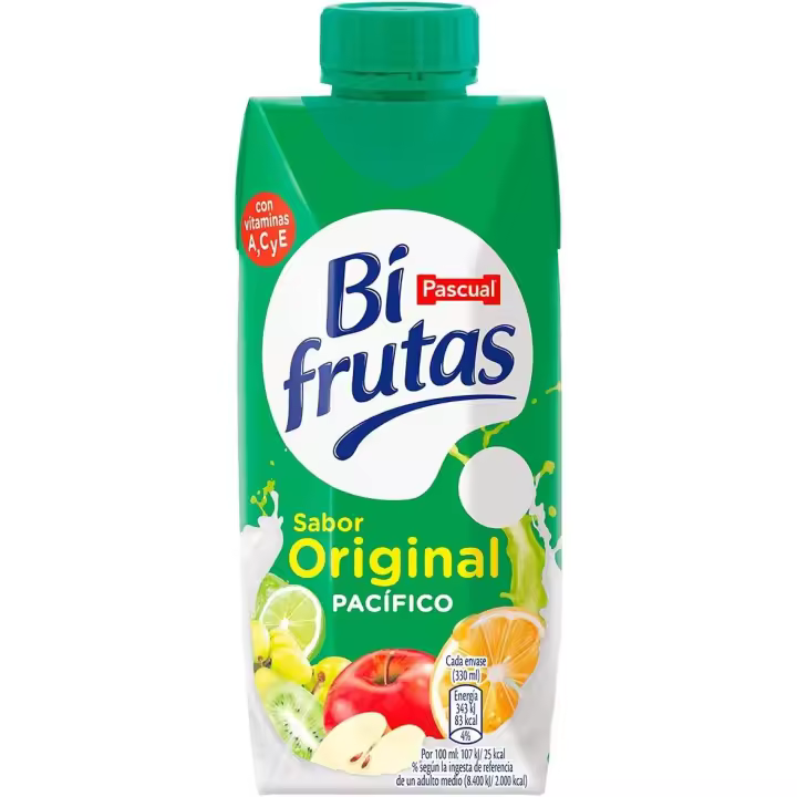 Caja 18 unidades Bifrutas Pacífico Brick 330ml - 1