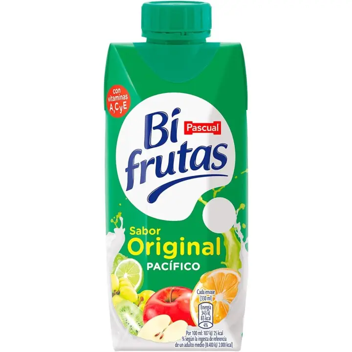Caja 18 unidades Bifrutas Pacífico Brick 330ml - 1