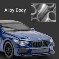 Coche De Acción Miniatura De Aleación De Latón 1/32 M8 Juguete Para Niños Modelo Deportivo Con Puerta Abatible Vehículo Con Sonido Y Luz Regalo Para Fiestas - details 1