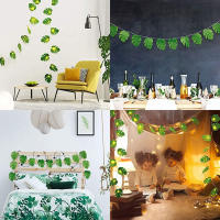 Luces De Hoja De Monstera LED 1.5/3/6M Iluminación Decorativa Para Jardín Y Pared Pilas Incluidas Estilo Tropical Rattan - details 0