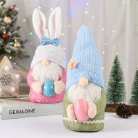 Nueva Muñeca De Conejo De Pascua Sin Cara Muñeco De Paja De Conejo Para Decoración De Escritorio Juguete De Enano De Primavera Regalo De Fiesta - details 0